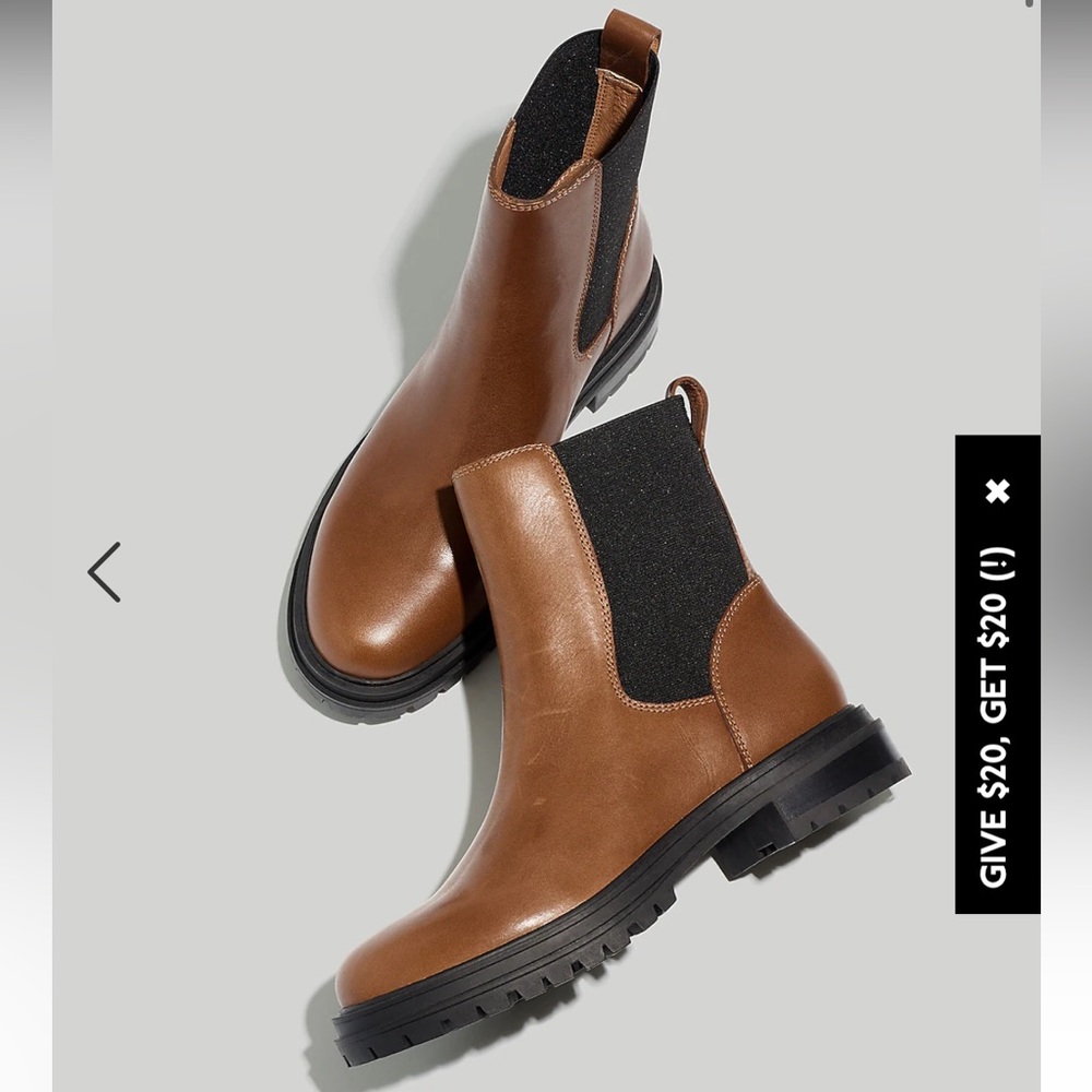 New Madewell Bradley Chelsea brown boots size 7 1/2